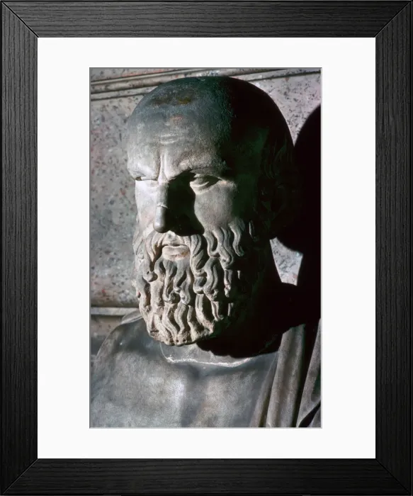 Framed Print : Roman portrait bust of the Greek dramatist Aeschylus, 6th century BC Framed Print : Roman portrait bust of the Greek dramatist Aeschylus, 6th century BC