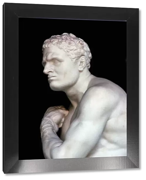 Roman Hellenistic-style sculpture of a boxer