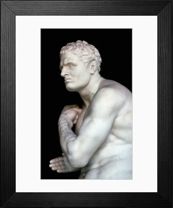 Framed Print : Roman Hellenistic-style sculpture of a boxer Framed Print : Roman Hellenistic-style sculpture of a boxer