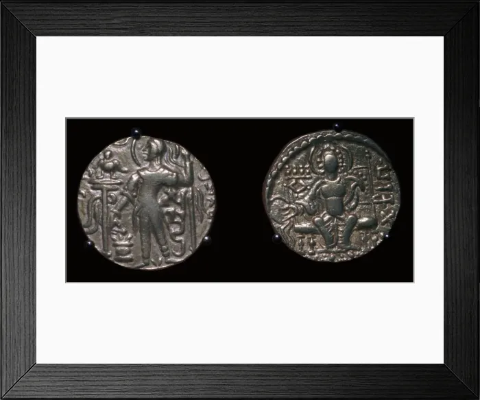 Framed Print : Gold coins of King Samudra Gupta, 4th century Framed Print : Gold coins of King Samudra Gupta, 4th century