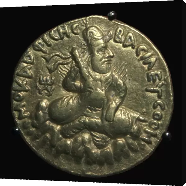 Gold coin of the Kushan emperor Vima Kadphises, 1st century