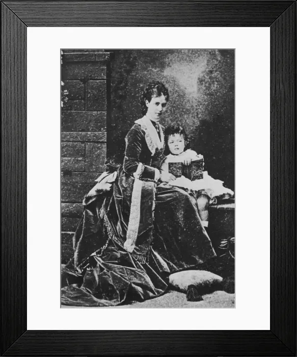 Framed Print : Tsarina Maria Feodorovna of Russia with Tsarevich Nicholas, c1873 Framed Print : Tsarina Maria Feodorovna of Russia with Tsarevich Nicholas, c1873