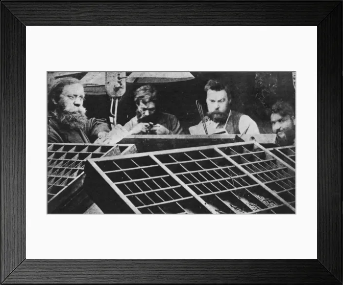 Framed Print : Pyotr Lavrovich Lavrov, Russian publisher, preparing the journal Vpered (Forward), c1873 Framed Print : Pyotr Lavrovich Lavrov, Russian publisher, preparing the journal Vpered (Forward), c1873