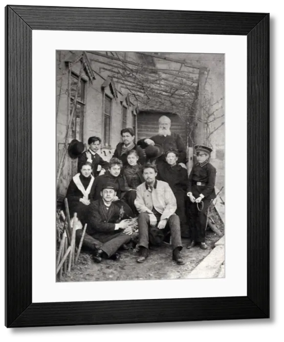 Framed Print : Russian author Anton Chekhov with family and friends, 1890 Framed Print : Russian author Anton Chekhov with family and friends, 1890