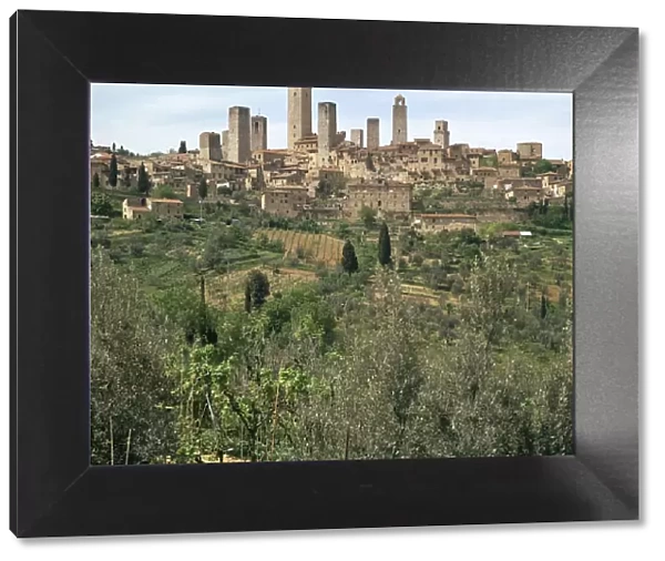 The medieval towers of San Gimignano in Tuscany, Italy, 13th century