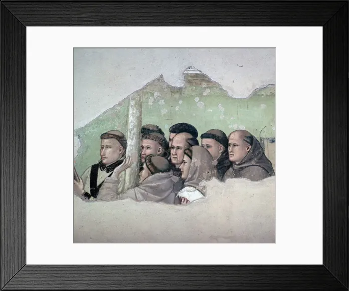 Framed Print : Fragment of a series on the life of St Francis, 12th century Framed Print : Fragment of a series on the life of St Francis, 12th century