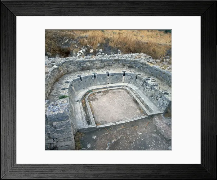 Framed Print : Roman latrine from Tunisia, c. 3rd century BC Framed Print : Roman latrine from Tunisia, c. 3rd century BC