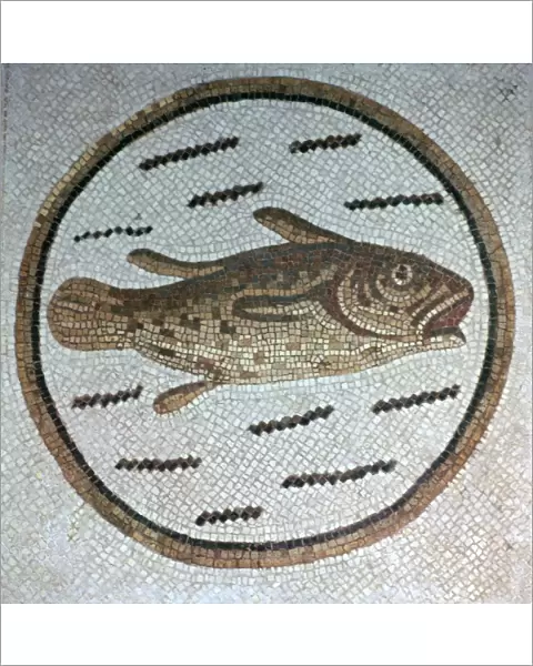 Early Christian fish mosaic, 4th century