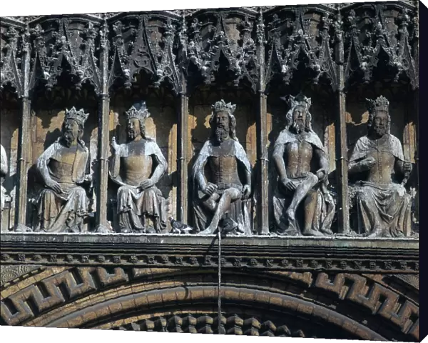 Gallery of Kings in Lincoln Cathedral, 14th century