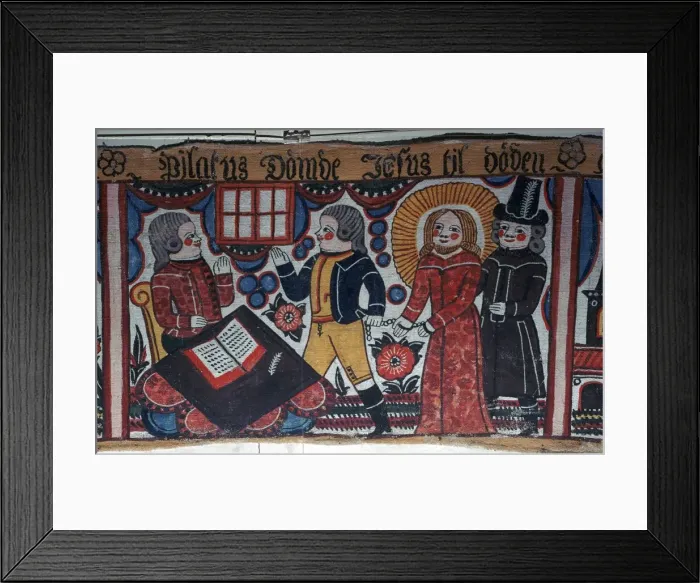 Framed Print : Depiction of Christ before Pontius Pilate from Sweden, 19th century. Artist: Andres Palsson Framed Print : Depiction of Christ before Pontius Pilate from Sweden, 19th century. Artist: Andres Palsson