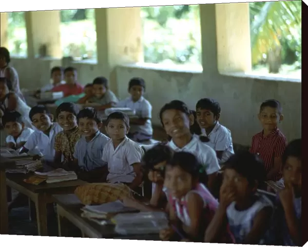 Sri Lankan children in a classroom. Artist: CM Dixon