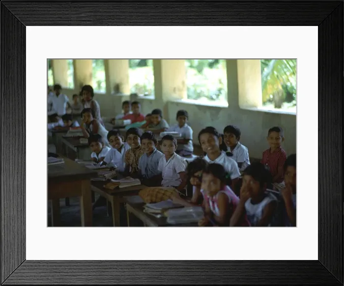 Framed Print : Sri Lankan children in a classroom. Artist: CM Dixon Framed Print : Sri Lankan children in a classroom. Artist: CM Dixon