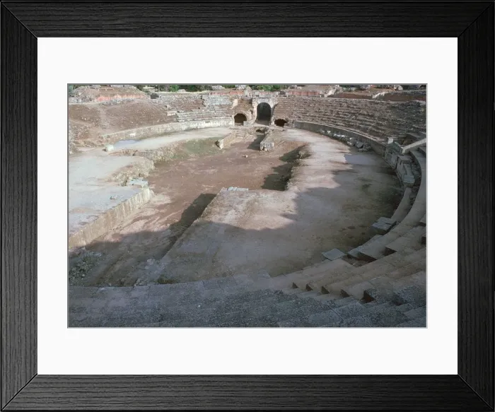 Framed Print : Roman amphitheatre in Merida, Spain, 1st century Framed Print : Roman amphitheatre in Merida, Spain, 1st century