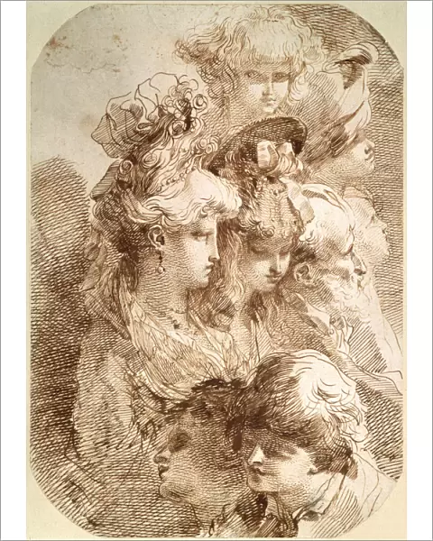 Studies of Eight Heads, late 18th or early 19th century. Artist: Mauro Gandolfi