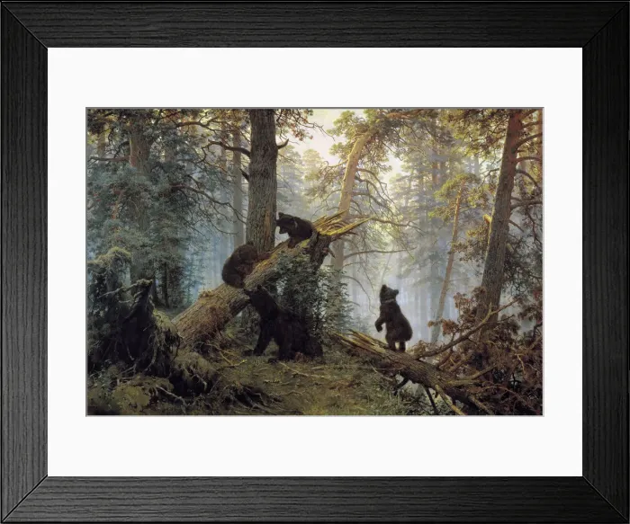 Framed Print : Morning in a Pinewood, 1889. Artist: Ivan Shishkin Framed Print : Morning in a Pinewood, 1889. Artist: Ivan Shishkin