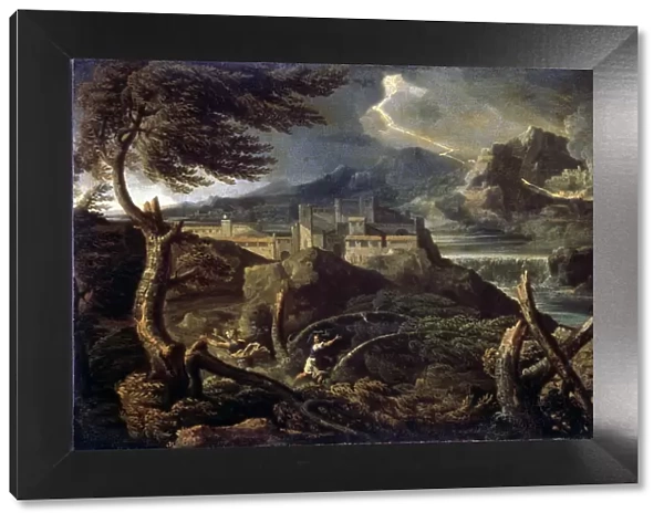 Landscape with Lightning, 1660s. Artist: Gaspard Dughet