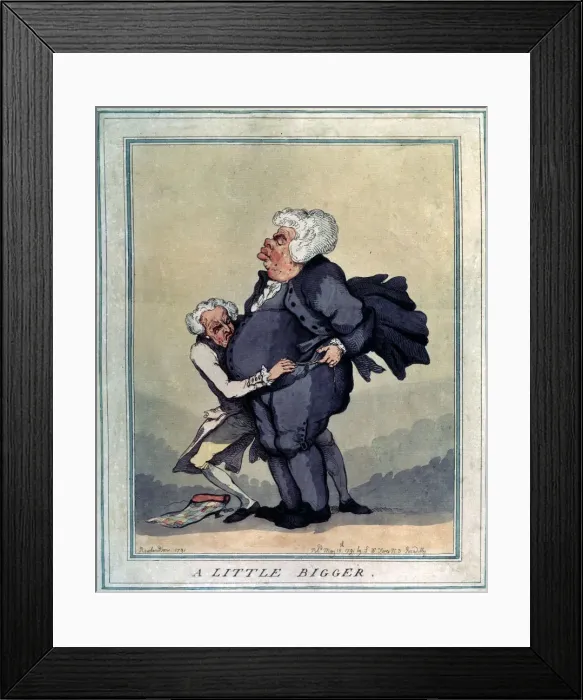 Framed Print : A Little Bigger, 1791. Artist: Thomas Rowlandson Framed Print : A Little Bigger, 1791. Artist: Thomas Rowlandson