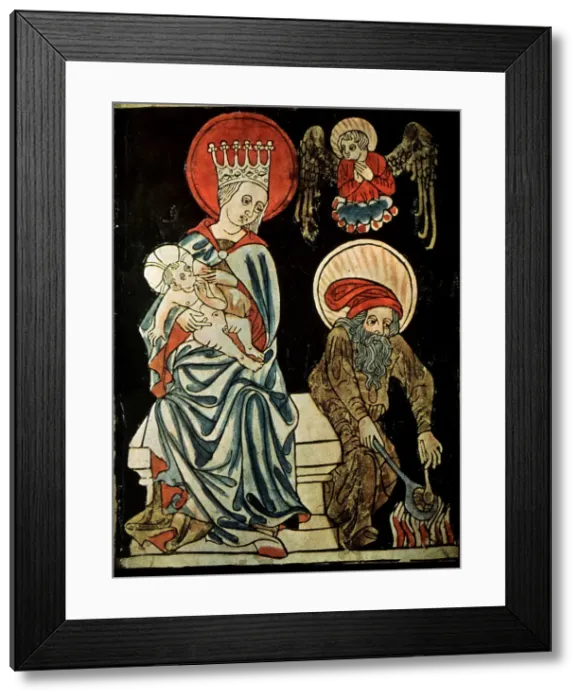 Framed Print : Rest on the Flight into Egypt, c1410. Artist: German Master Framed Print : Rest on the Flight into Egypt, c1410. Artist: German Master