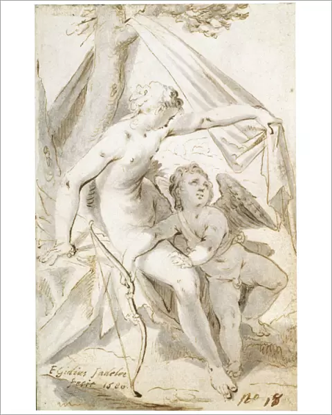 Venus and Cupid, 1600. Artist: Aegidius Sadeler II