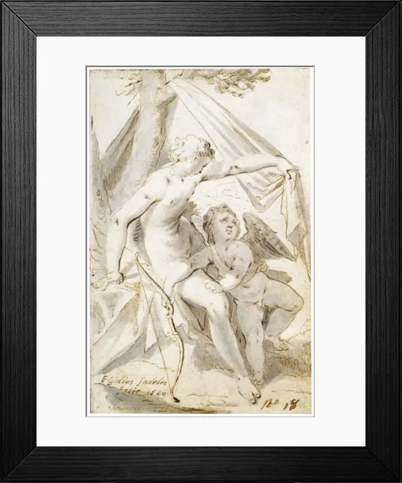 Framed Print : Venus and Cupid, 1600. Artist: Aegidius Sadeler II Framed Print : Venus and Cupid, 1600. Artist: Aegidius Sadeler II