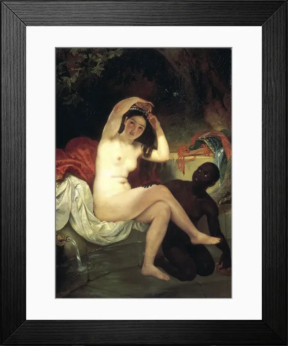 Framed Print : Bathing Bathsheba, 1832. Artist: Karl Briullov Framed Print : Bathing Bathsheba, 1832. Artist: Karl Briullov