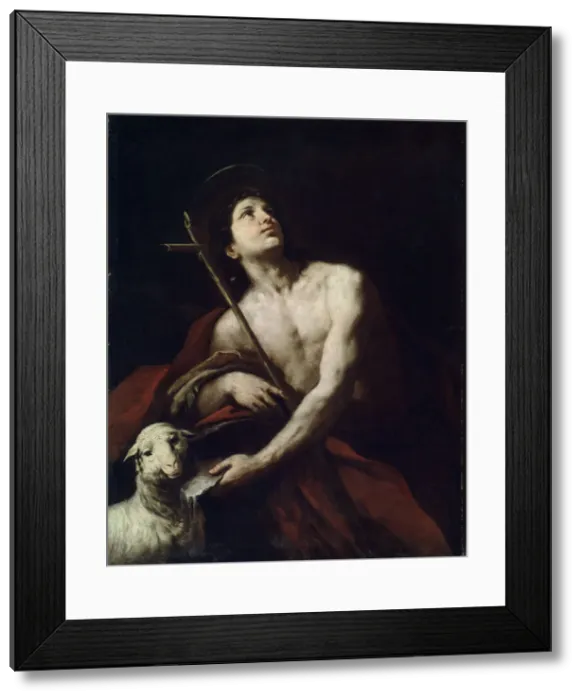 Framed Print : Saint John the Baptist, 17th century. Artist: Orazio Ferraro Framed Print : Saint John the Baptist, 17th century. Artist: Orazio Ferraro
