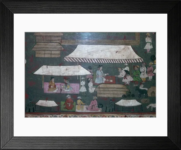 Framed Print : European and Indian merchants in Delhi, 17th century Framed Print : European and Indian merchants in Delhi, 17th century