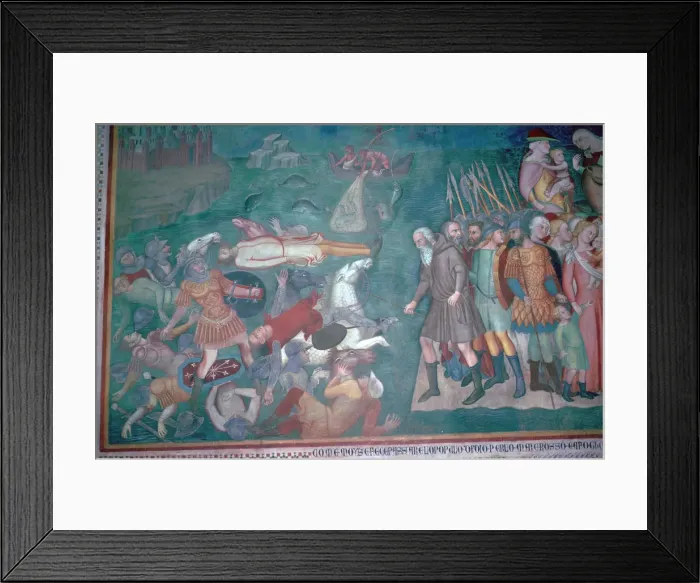 Framed Print : Fresco of the Israelites crossing the Red Sea, 14th century. Artist: Bartolo di Fredi Framed Print : Fresco of the Israelites crossing the Red Sea, 14th century. Artist: Bartolo di Fredi