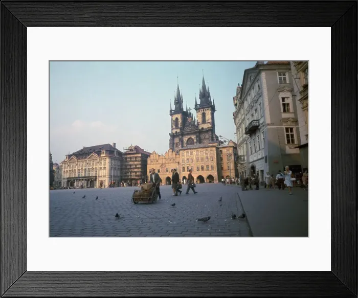 Framed Print : Oldtown square in Prague in the evening. Artist: CM Dixon Framed Print : Oldtown square in Prague in the evening. Artist: CM Dixon