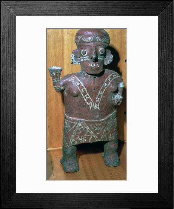 Framed Print : Nayarit figure of a standing man, 2nd century BC Framed Print : Nayarit figure of a standing man, 2nd century BC