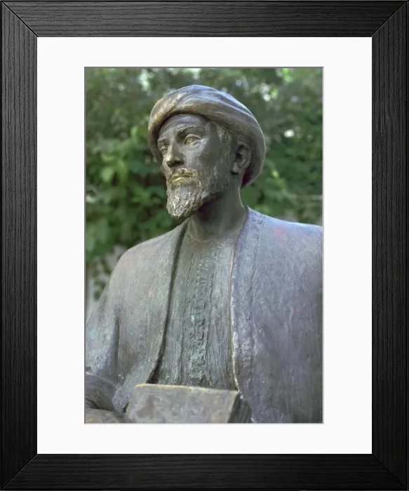 Framed Print : Statue of Maimonides, 12th century Framed Print : Statue of Maimonides, 12th century