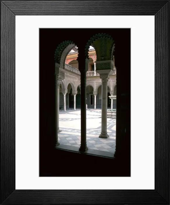Framed Print : View into the main courtyard of the Casa di Pilatos, 15th century Framed Print : View into the main courtyard of the Casa di Pilatos, 15th century