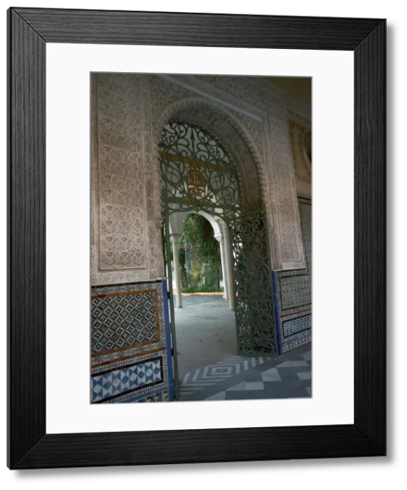 Framed Print : View of the garden of the Casa di Pilatos, 15th century Framed Print : View of the garden of the Casa di Pilatos, 15th century