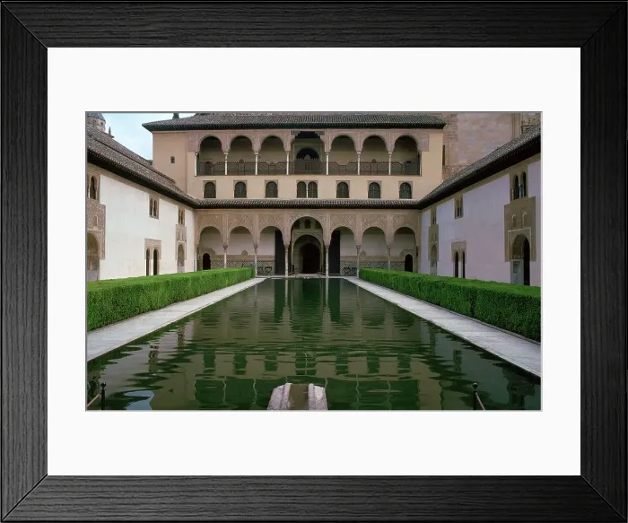 Framed Print : Court of the Myrtles in Alhambra, 14th century Framed Print : Court of the Myrtles in Alhambra, 14th century