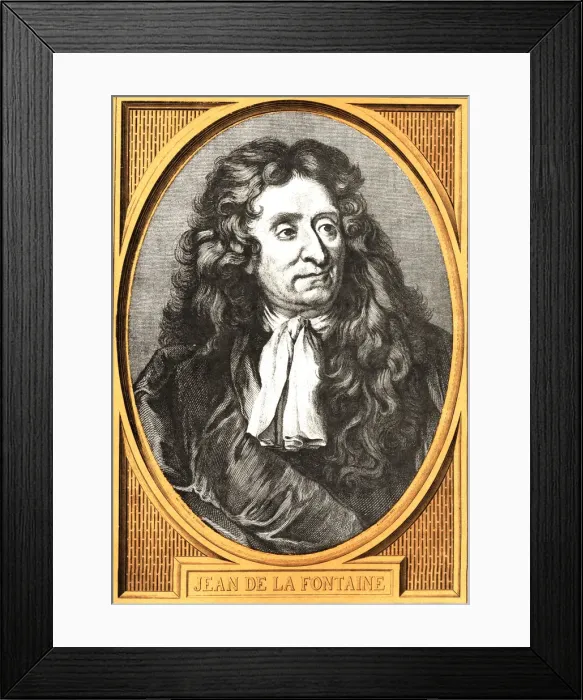Framed Print : Jean de La Fontaine (1621-1695), 19th century Framed Print : Jean de La Fontaine (1621-1695), 19th century