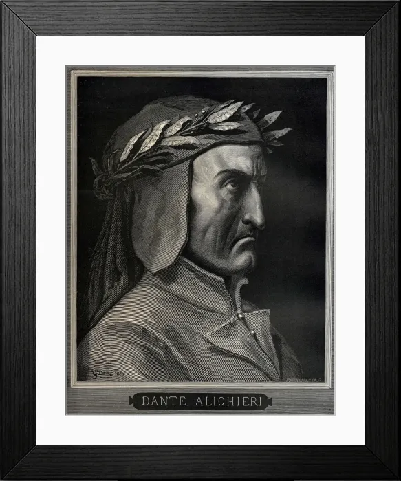 Framed Print : Dante Alighieri (1265-1321), 1860 Framed Print : Dante Alighieri (1265-1321), 1860