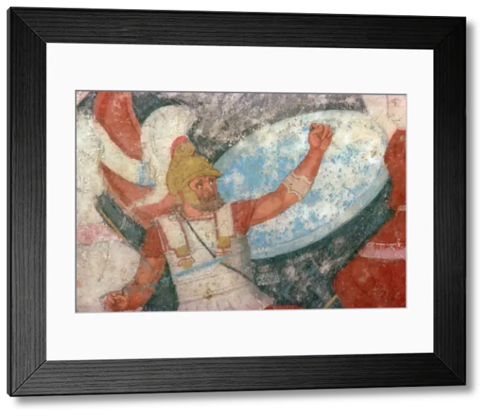 Framed Print : Etruscan painting of a battle between Greeks and Amazons Framed Print : Etruscan painting of a battle between Greeks and Amazons