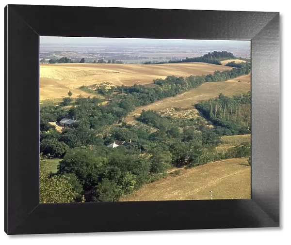 Landscape in Hungary near Pannonhalma monastery. Artist: CM Dixon