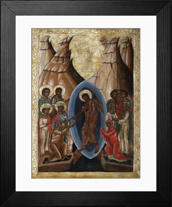 Framed Print : The Descent into Hell, early 16th century Framed Print : The Descent into Hell, early 16th century