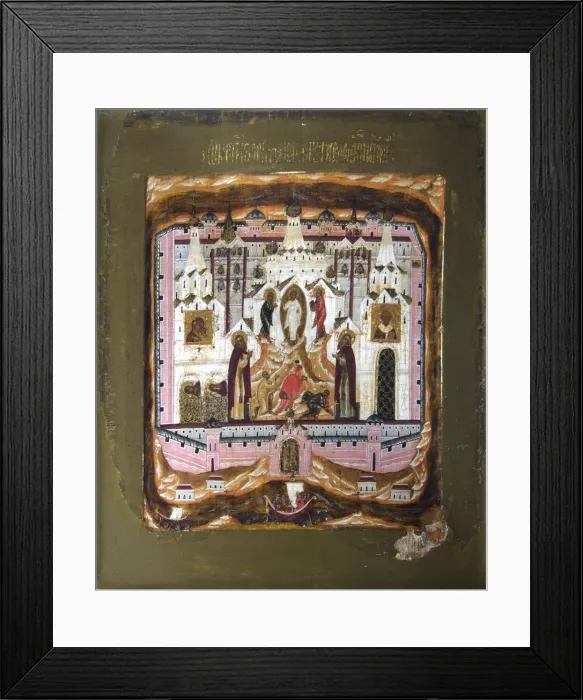 Framed Print : Saints Zosima and Savvatiy of Solovki, early 17th century Framed Print : Saints Zosima and Savvatiy of Solovki, early 17th century