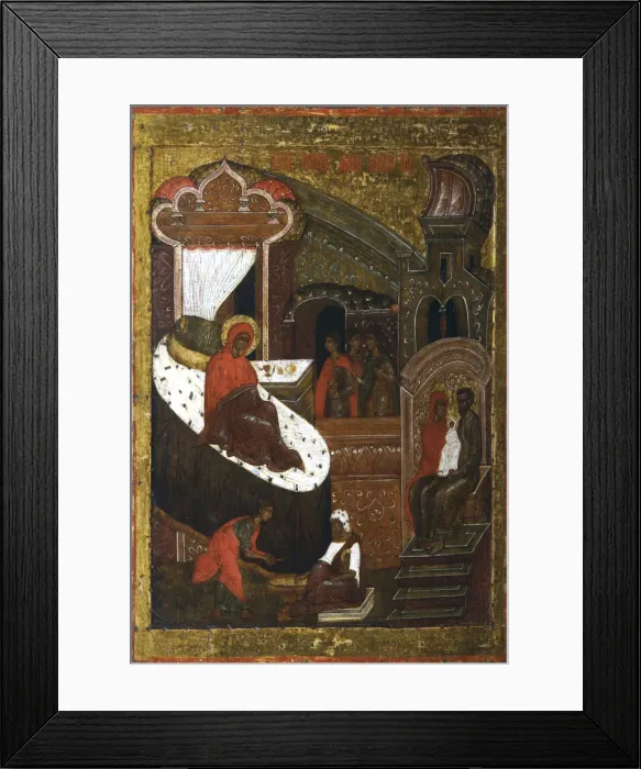Framed Print : The Nativity of the Virgin, second half of the16th century Framed Print : The Nativity of the Virgin, second half of the16th century