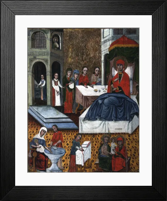 Framed Print : The Nativity of the Virgin, middle of 17th century Framed Print : The Nativity of the Virgin, middle of 17th century