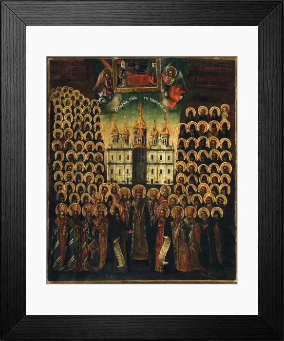 Framed Print : The Saints of the Kiev Monastery of the Caves, second half of the 18th century Framed Print : The Saints of the Kiev Monastery of the Caves, second half of the 18th century