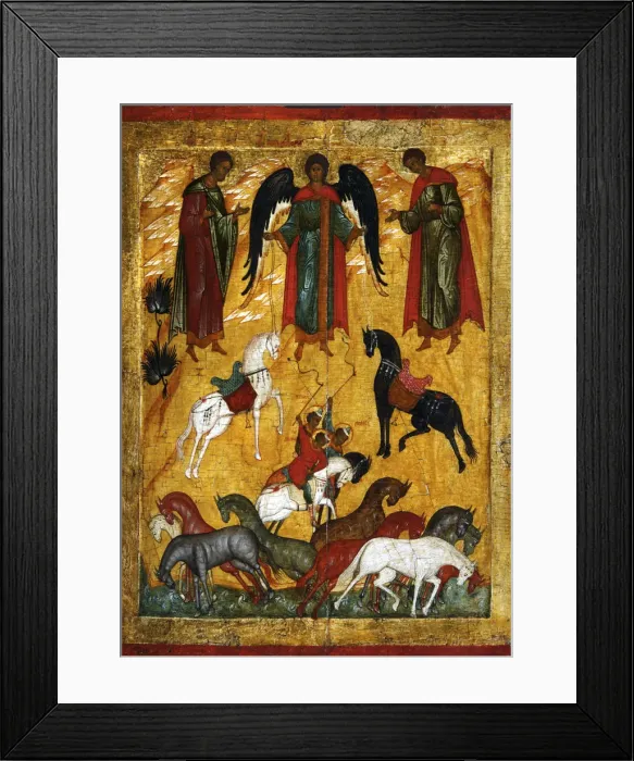 Framed Print : The Miracle of Florus and Laurus, early 16th century Framed Print : The Miracle of Florus and Laurus, early 16th century