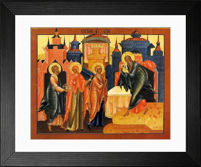 Framed Print : The Presentation of Jesus at the Temple, early 19th century Framed Print : The Presentation of Jesus at the Temple, early 19th century