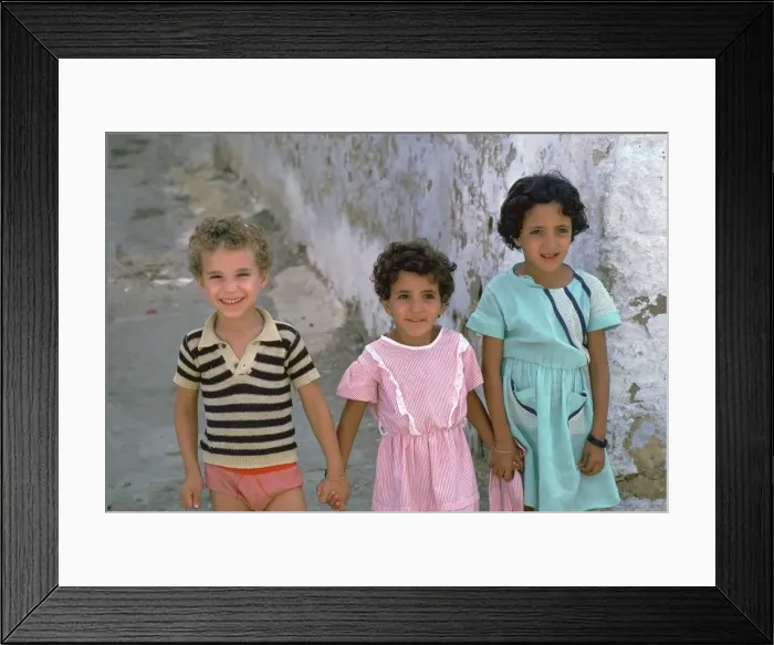 Framed Print : Three children in Kairouan, Tunisia Framed Print : Three children in Kairouan, Tunisia