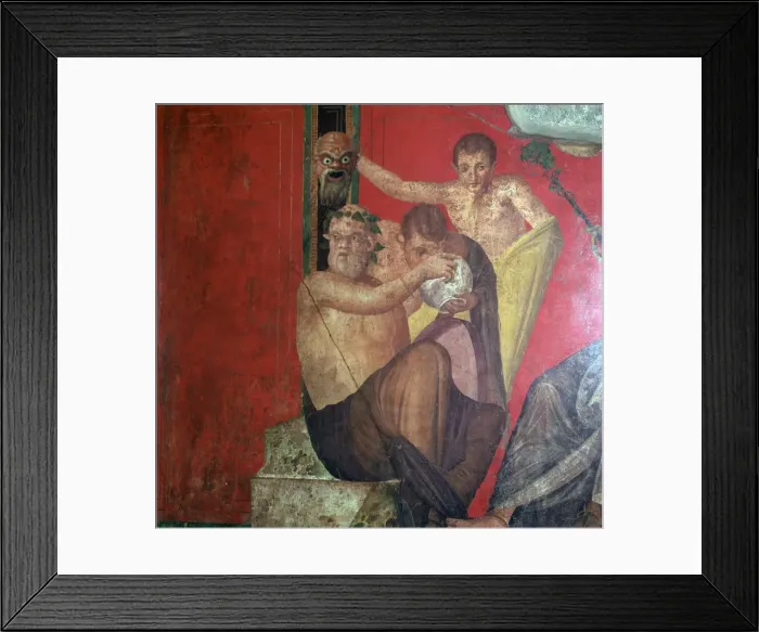 Framed Print : Wall-paintings in the Villa of the Mysteries, Pompeii, 1st century Framed Print : Wall-paintings in the Villa of the Mysteries, Pompeii, 1st century