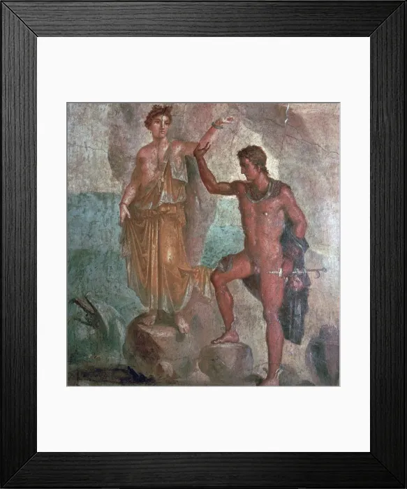 Framed Print : Roman wall-painting from the House of the Dioscuri in Pompeii, 1st century Framed Print : Roman wall-painting from the House of the Dioscuri in Pompeii, 1st century