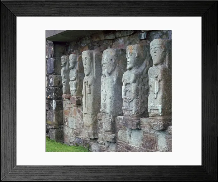 Framed Print : Early Christian Celtic figures, 8th century Framed Print : Early Christian Celtic figures, 8th century