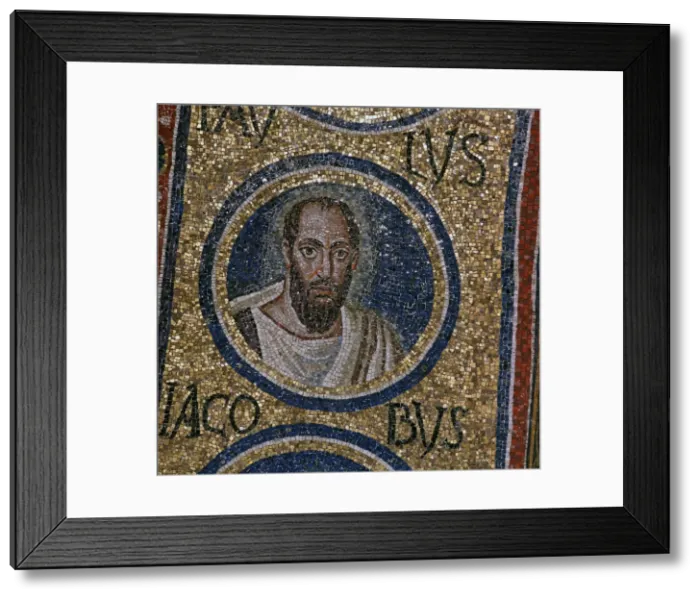 Framed Print : Mosaic detail showing St Paul, 5th century Framed Print : Mosaic detail showing St Paul, 5th century